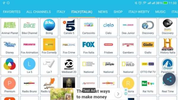 Italia TV - Free TV Channels screenshot 1
