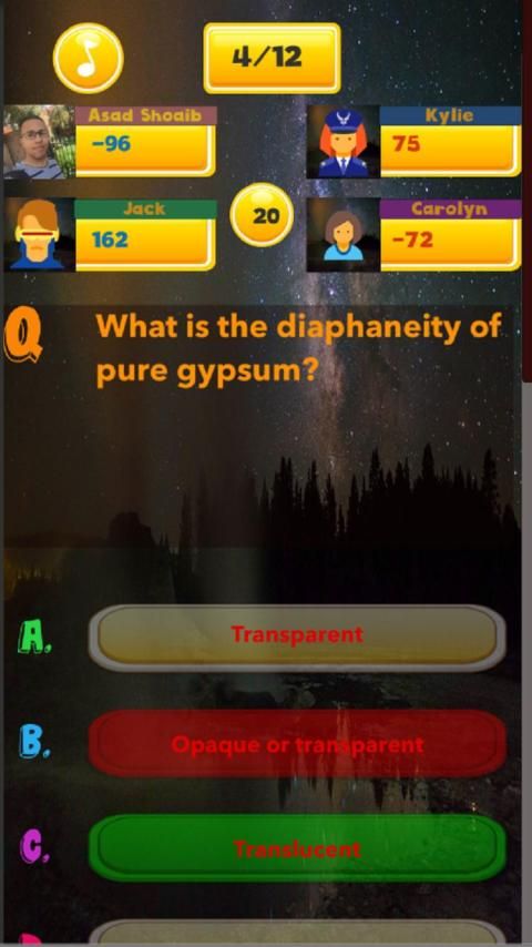 Geology knowledge test screenshot 5