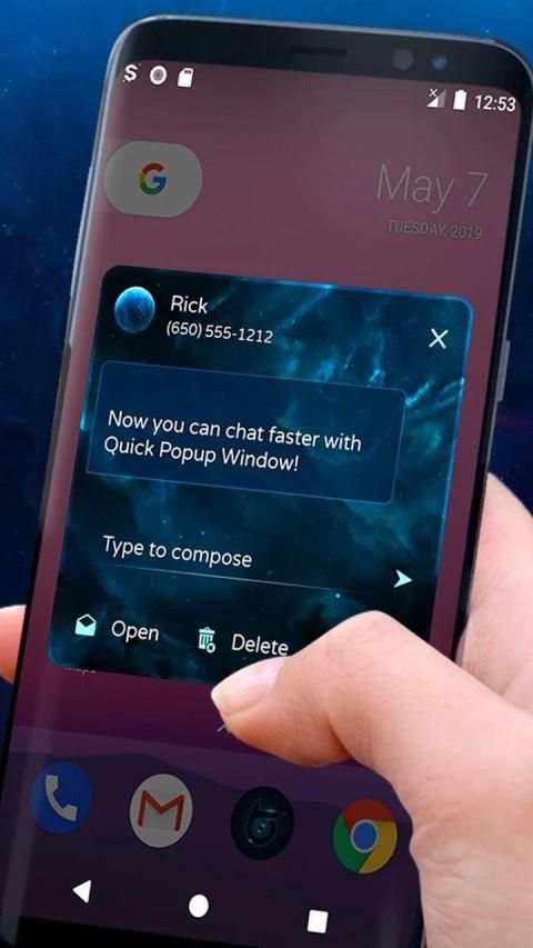 Blue Planet Messenger SMS theme screenshot 1