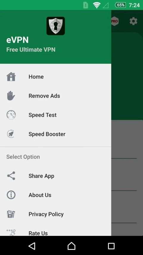 eVPN Pro - VPN + Speed Test + Booster स्क्रीनशॉट 3