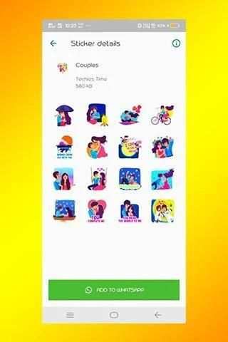 WA Love Stickers app screenshot 3