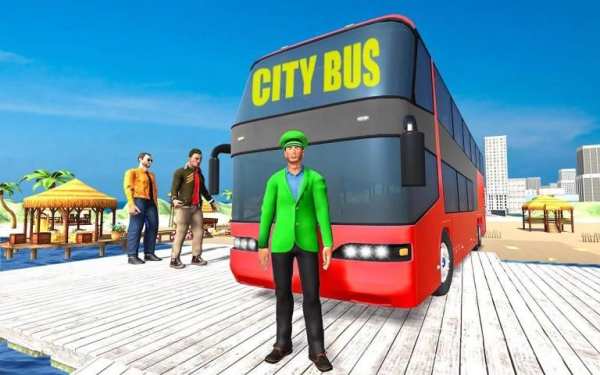 Beach Taxi Bus Driving Simulator screenshot 3