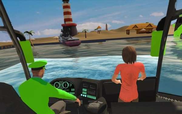 Beach Taxi Bus Driving Simulator screenshot 1