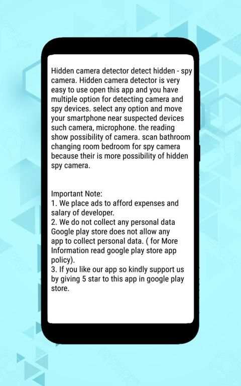Hidden Camera Detector 2019 Spy camera detector screenshot 1