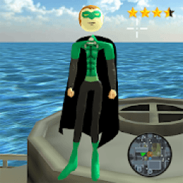 Flying Green Stickman Rope Hero Gangstar Crime आइकन