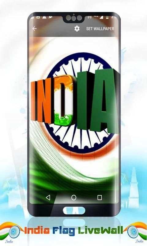 India Flag Wave HD Live Wallpaper screenshot 4