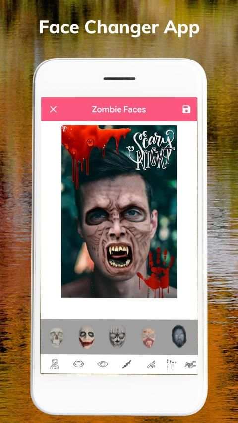 Zombie Photo Editor - Scary Face Changer App स्क्रीनशॉट 12