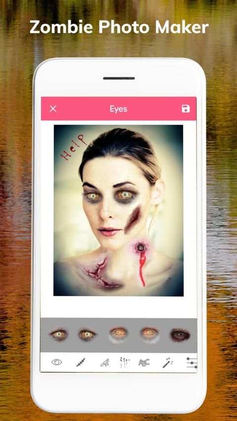 Zombie Photo Editor - Scary Face Changer App स्क्रीनशॉट 8