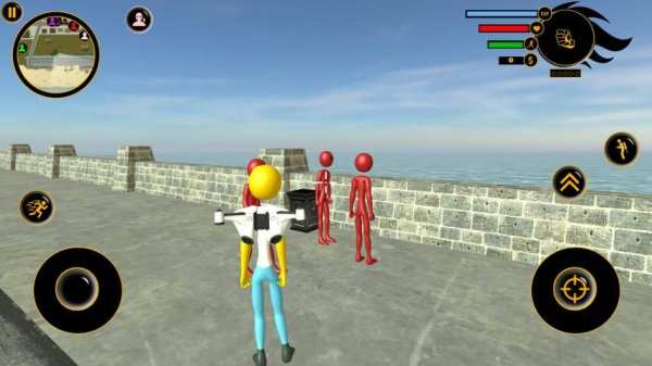 Jetpack Stickman Simpso Rope Hero स्क्रीनशॉट 1