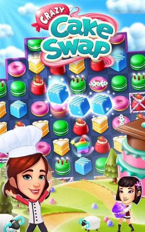 Crazy Cake Swap: Matching Game screenshot 1