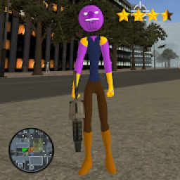 Grand Stickman thanos Rope Hero Gangstar Crime आइकन