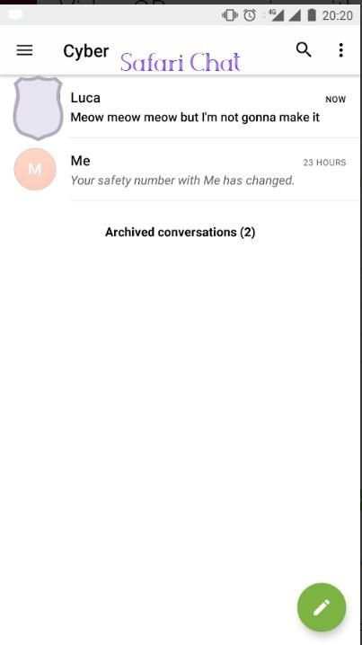 Safari Messenger स्क्रीनशॉट 1