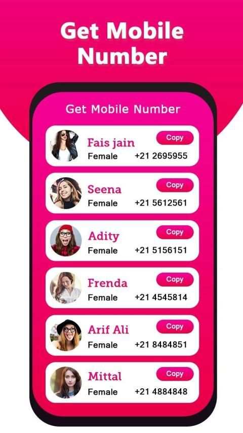Friend Search Tools - Girls Phone Number screenshot 2