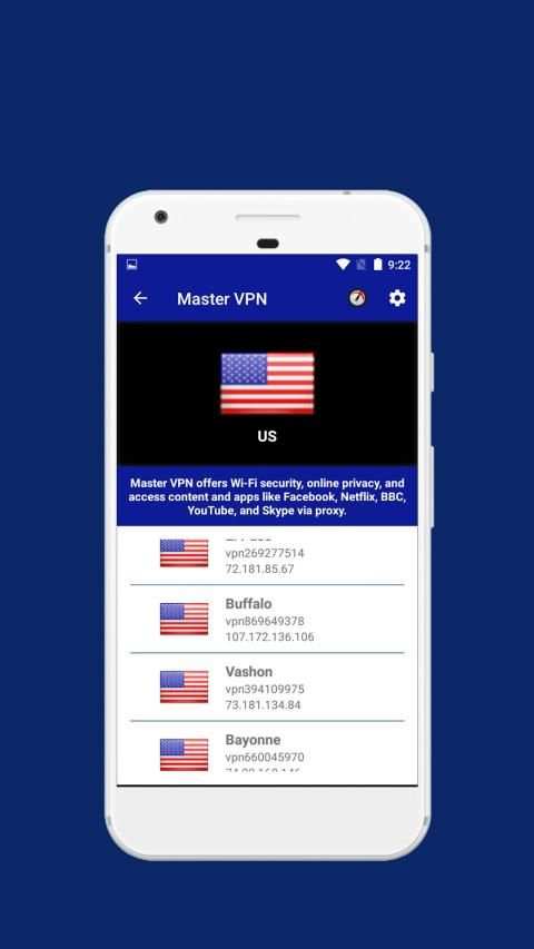 Master VPN - Unlimited VPN Proxy screenshot 1