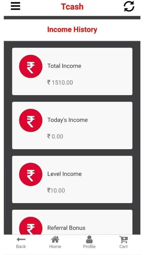 Tcash screenshot 2