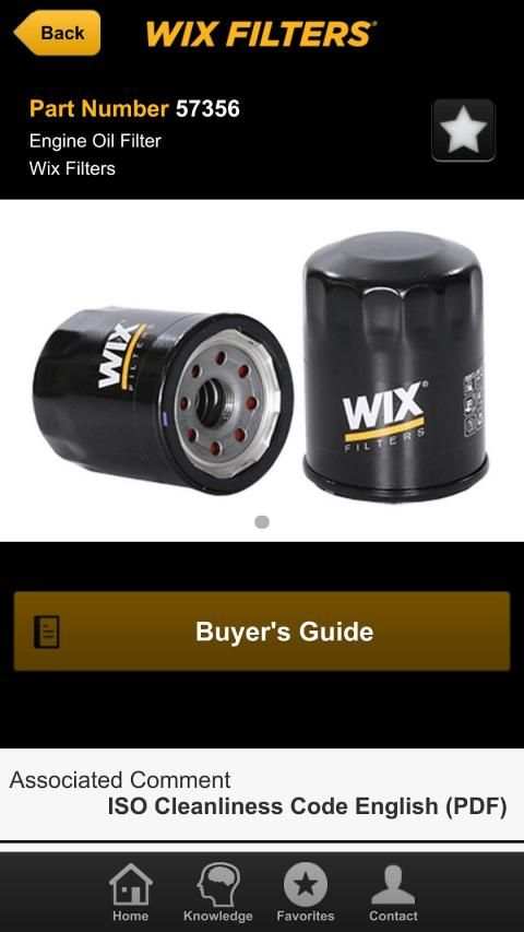 Wix Filters Mobile Catalog screenshot 1