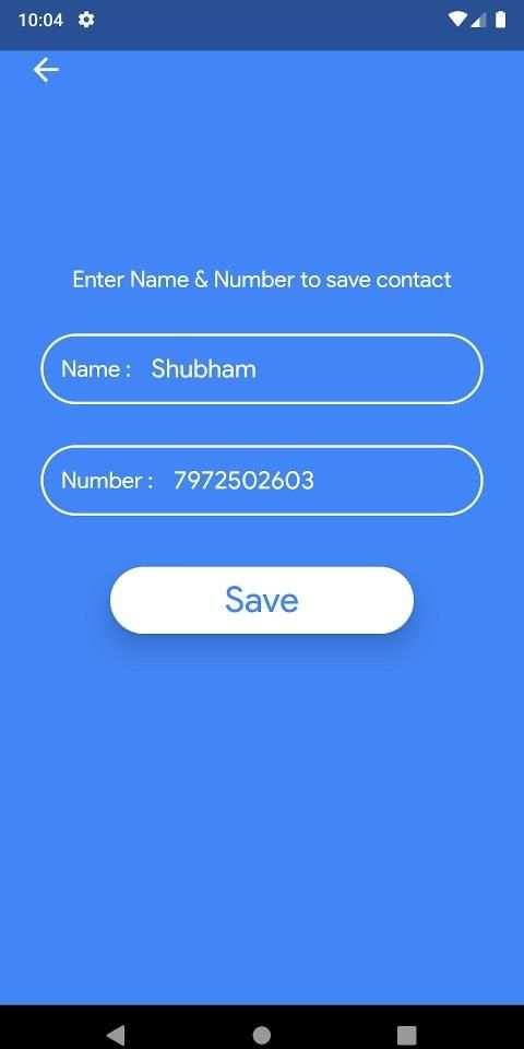 BashContact - Save contacts in just 2 clicks ! screenshot 2