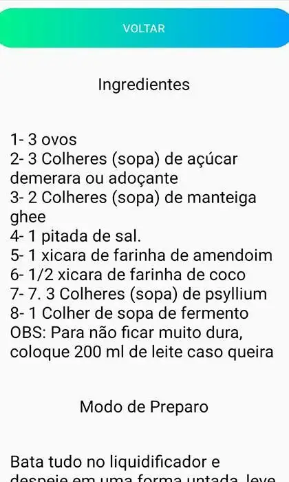Receitas de bolo screenshot 1