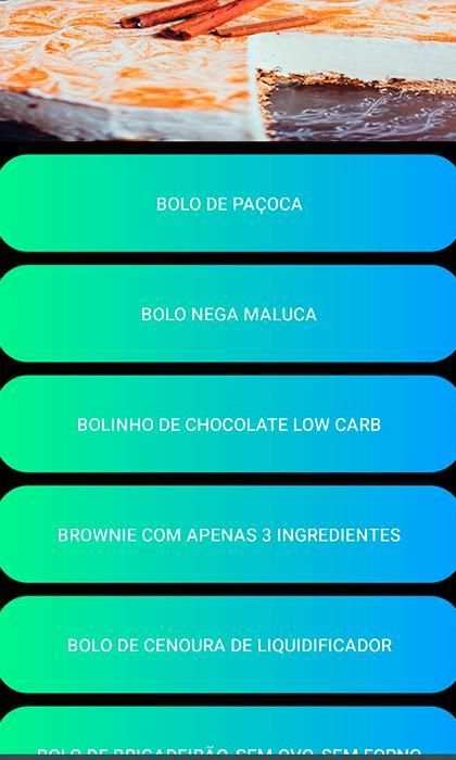 Receitas de bolo screenshot 2