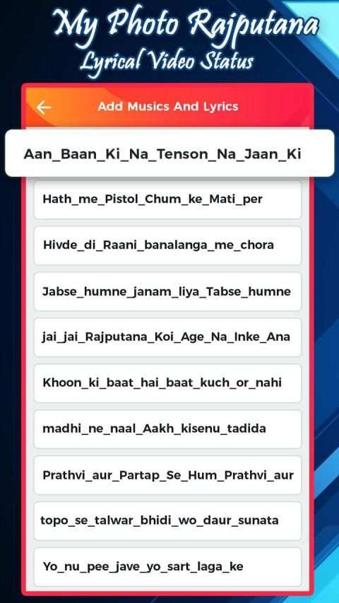 My Photo Rajputana Lyrical Video Status स्क्रीनशॉट 7
