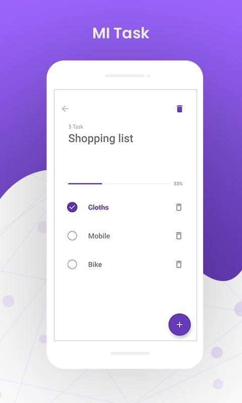 MiTask - ToDo List, Task List, Shopping List स्क्रीनशॉट 2
