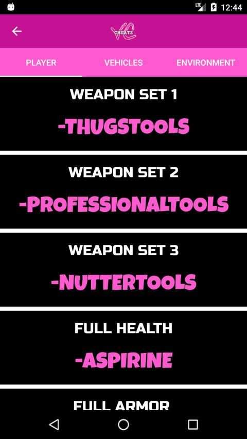 Cheats for GTA Vice City screenshot 3