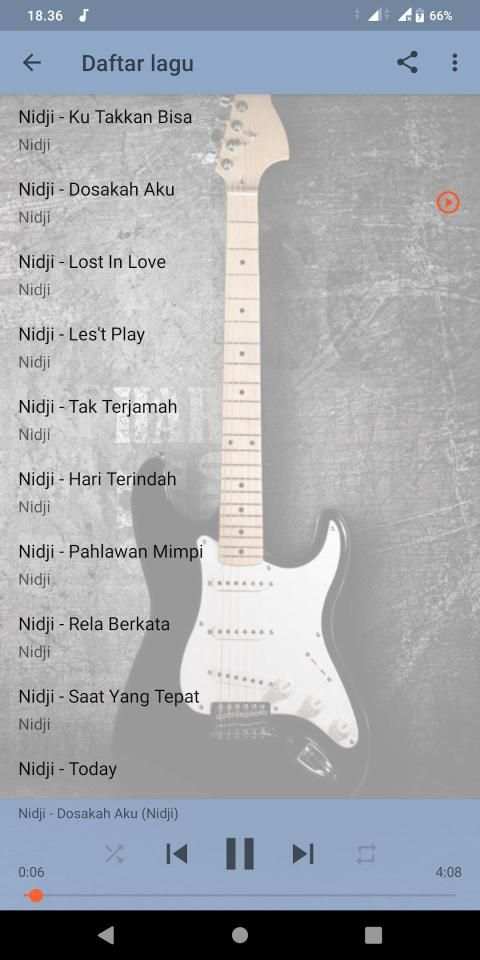 Lagu Nidji Band populer offline screenshot 1