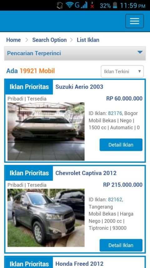 Mobil Bekas Indonesia screenshot 1