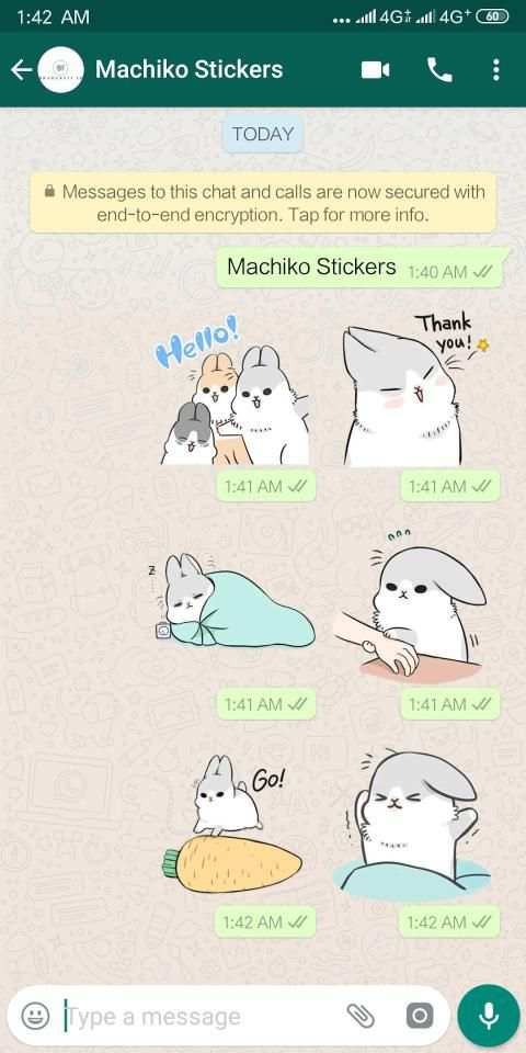 Machiko Rabbit Stickers screenshot 3