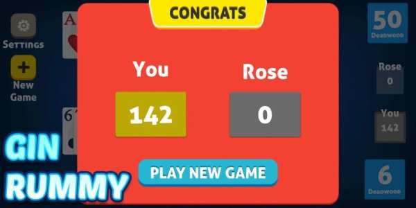 Gin Rummy Plus स्क्रीनशॉट 1