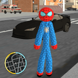 Amazing Stickman Spider Rope Hero Gangsters City आइकन