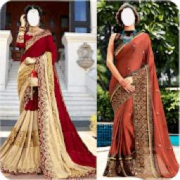 Women designer saree Montage