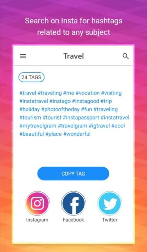 IgTag: Hashtags for Instagram - get Real Followers screenshot 1