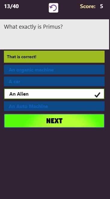 Quiz for Ben 10 स्क्रीनशॉट 1