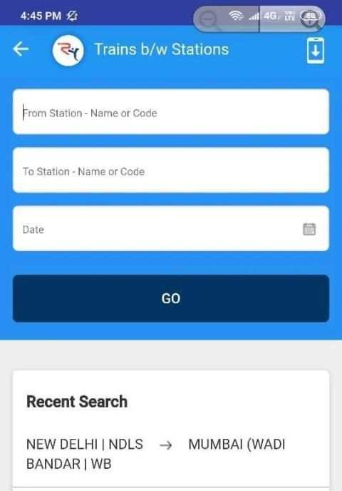 IRCTC New Live Train Status PNR Status Time Table screenshot 2