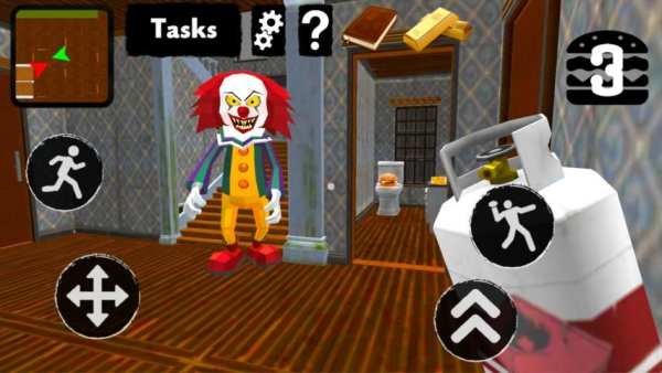 Neighbor Clown. Scary Escape 3D स्क्रीनशॉट 3