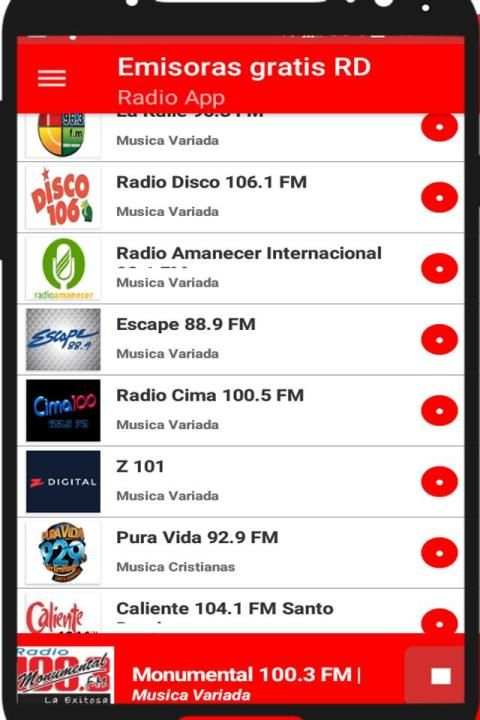 Emisoras gratis RD screenshot 1