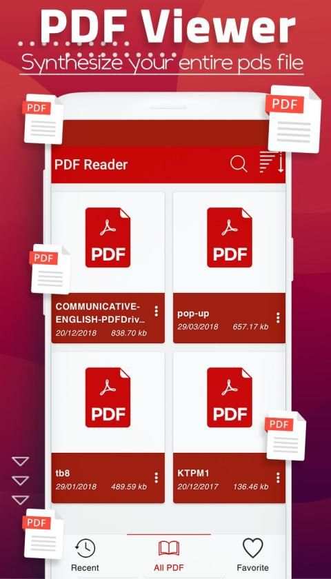 PDF reader for Android: PDF file reader स्क्रीनशॉट 4