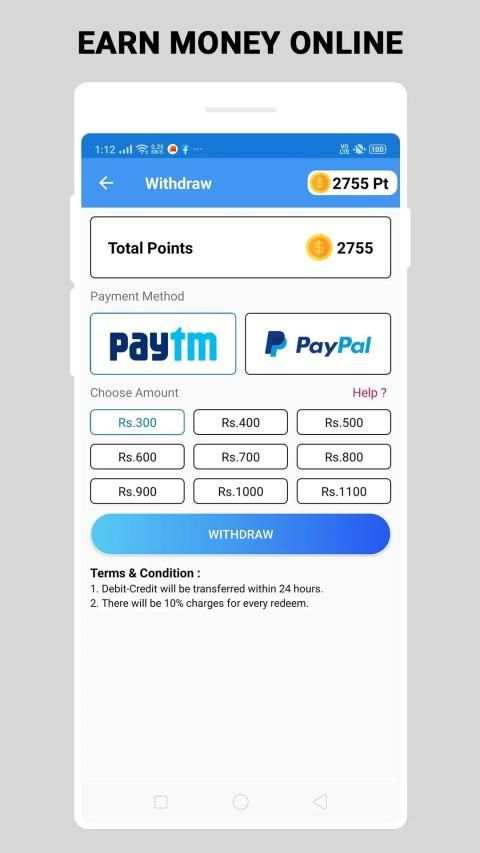 Pay to Watch Video Make Money App स्क्रीनशॉट 1