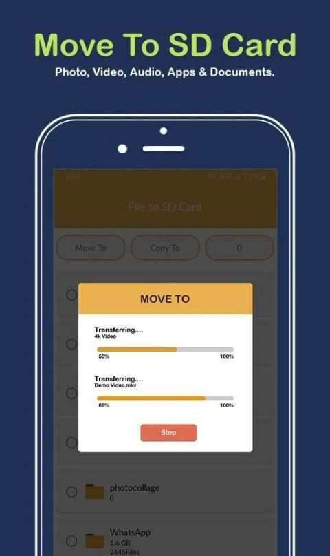 Move To SD Card : Move files to SD card स्क्रीनशॉट 1