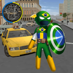 Stickman brazil Capitaine Rope Hero Gangster Crime आइकन