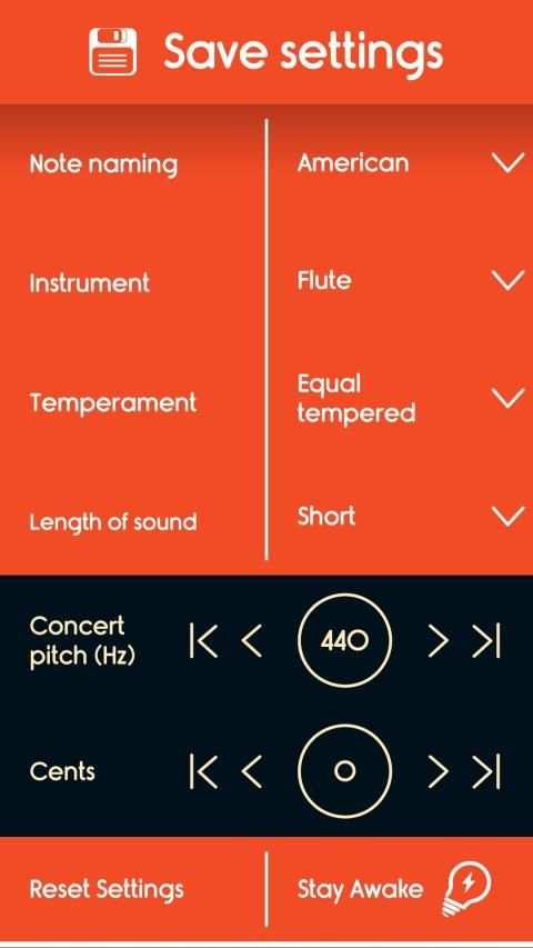 flute tuner instrumental music app screenshot 2