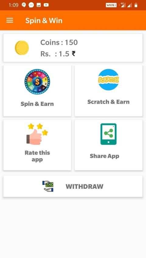 Spin and Earn. Scratch and Earn स्क्रीनशॉट 2