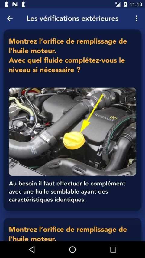 Questions Examen Pratique Permis de Conduire screenshot 1