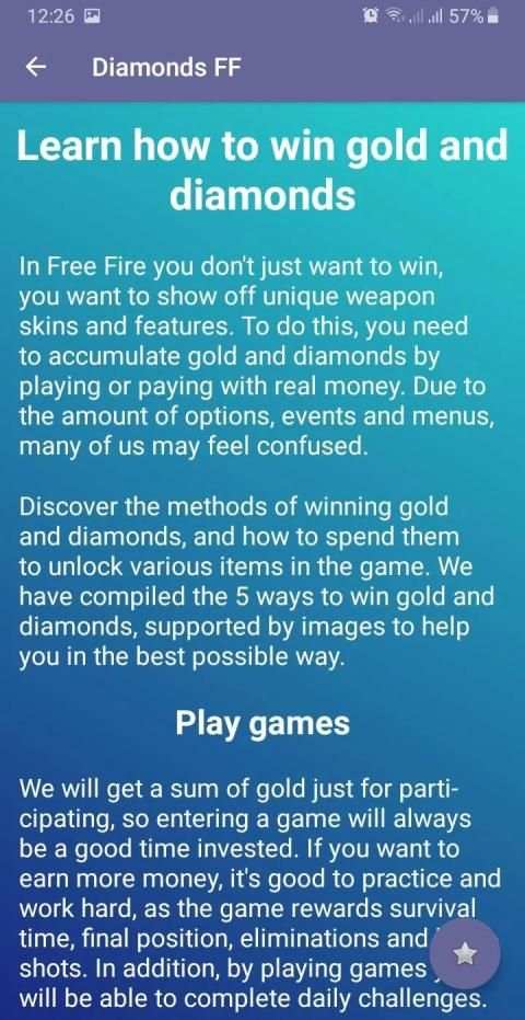 Guide For Free Fire - Diamonds & Weapons स्क्रीनशॉट 4