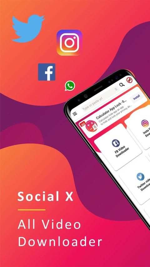 SocialX : Free Hd Social Video Downloader App 2019 screenshot 6