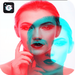 Glitch VHS Retro-3D Glitch Effect &amp; Photo Editor आइकन