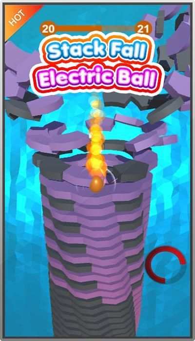 Electric Stack Ball - Fall Crush 3D screenshot 1