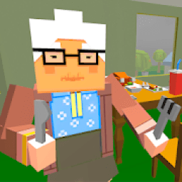 Craft Granny. Blocky Neighbor Escape 3D आइकन
