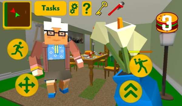 Craft Granny. Blocky Neighbor Escape 3D स्क्रीनशॉट 1